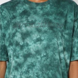 Skechers Men Relaxed Fit Tie & Dye Crew Neck Cotton T-Shirt, M (Limited Edition)